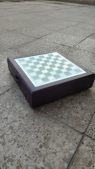 Xadrez c/ Peças em Vidro