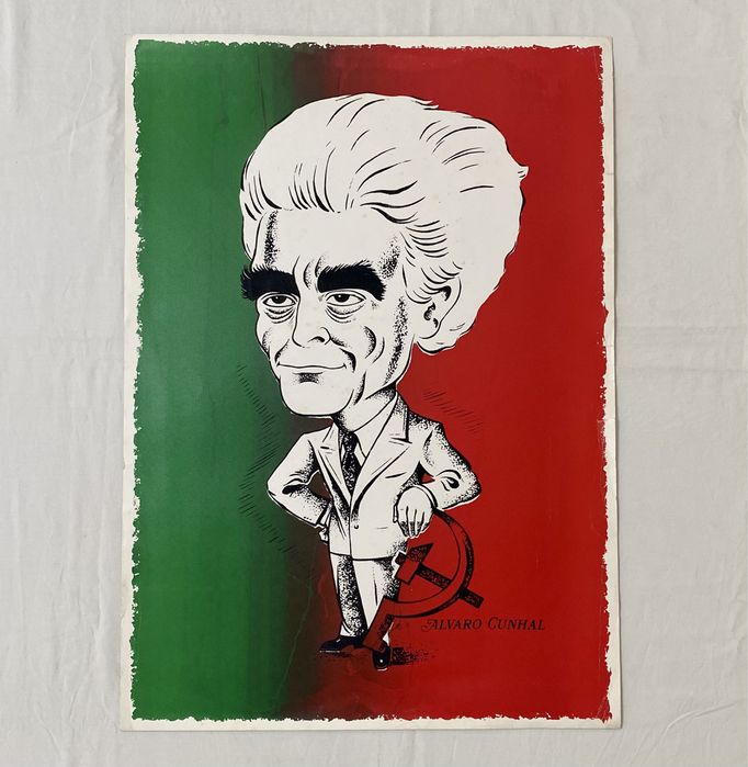 Poster caricatura Álvaro Cunhal PCP comunismo