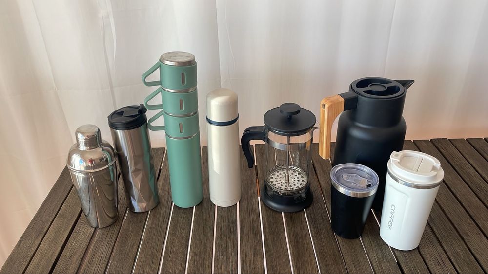 Garrafas e copos térmicos