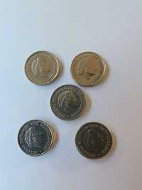 5 monet po 10 cent Holandia z 1950, 1977, 1978, 1979 i 1980 roku