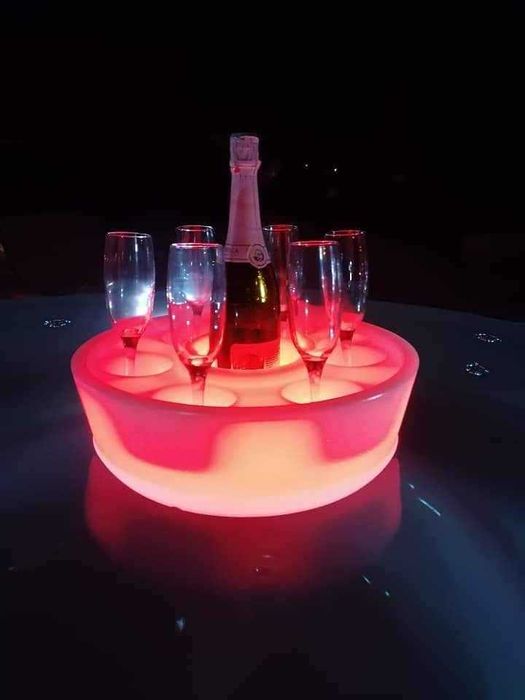 Promocja! Pływający barek na napoje LED RGB beczka basen balia