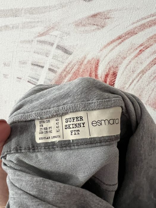 Spodnie ciążowe szare jeansowe Esmara Lidl rozmiar L stan super
