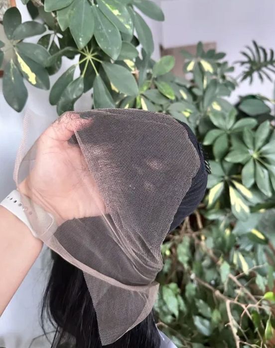 PROMOCJA czarna peruka 100% wlosy naturalne z duza iloscia mikroskory