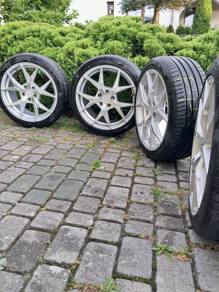 Felgi KT19N Keskin wraz z oponami . R18  5x112 Audi vw  bmw