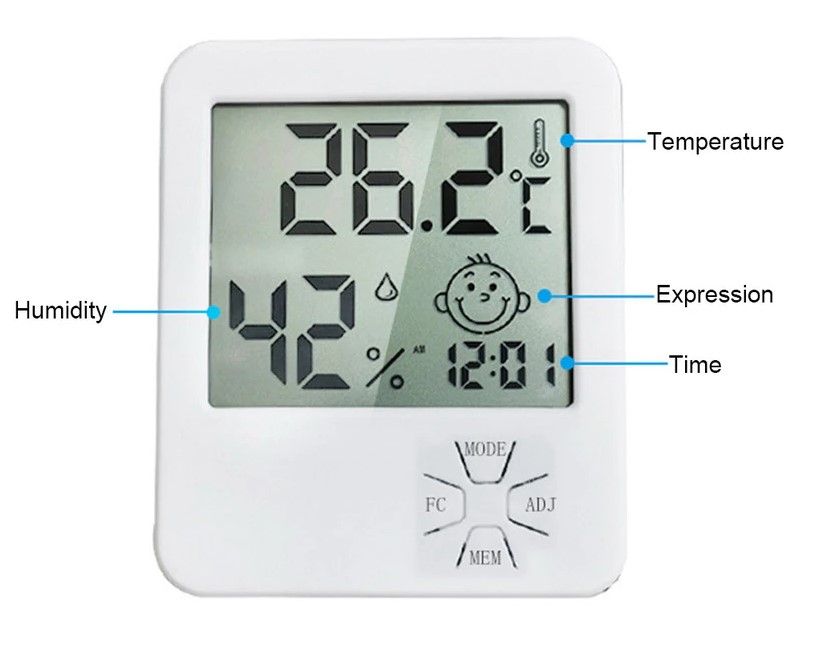 Termómetro Higrómetro Relógio Despertador digital de interior (novos)