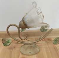 Kinkiet lampa kwiat abażur szkło metal w stylu weneckim