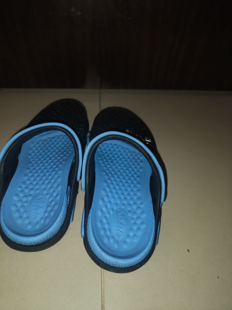 Sobota Klapki jak Crocs chłopięce ogrodowe basenowe Czarne 32  (19,5 )