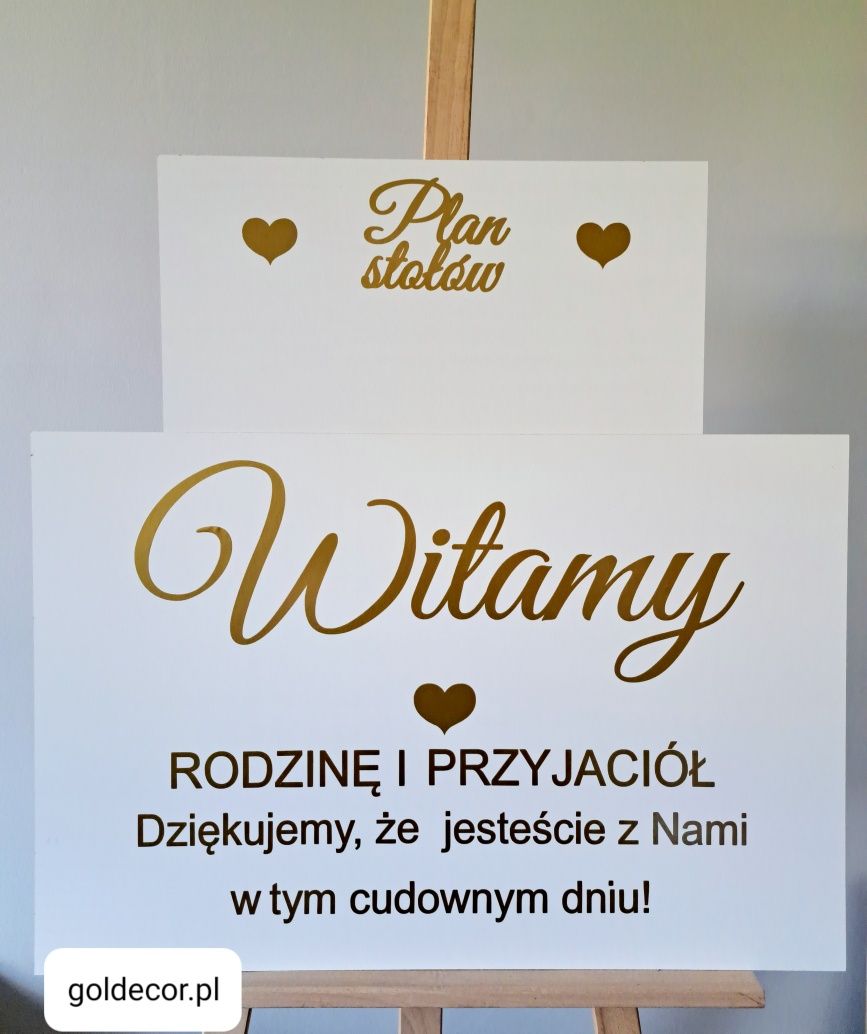 Tablica powitalna Witamy tablica Plan Stołów wesele ślub