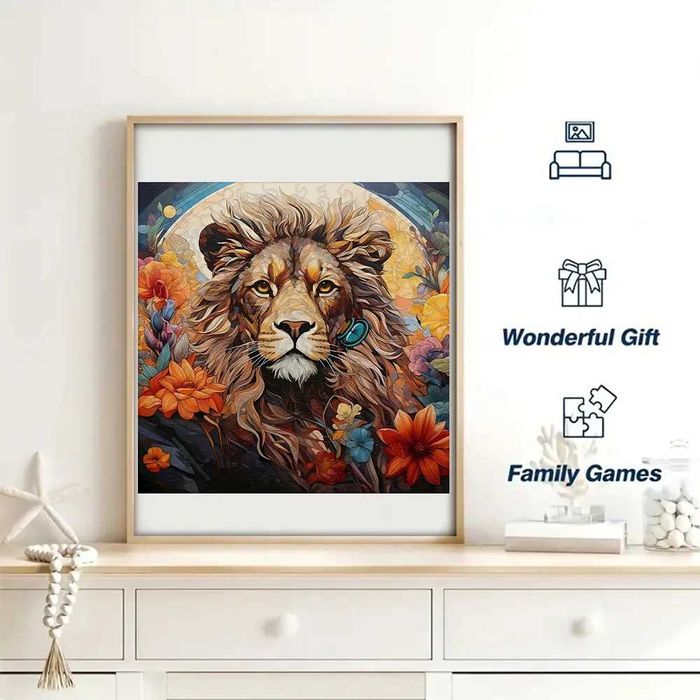 Puzzle Drewniane LEW Ukladanka dla Dzieci Dorosłych Gra Logiczna A5