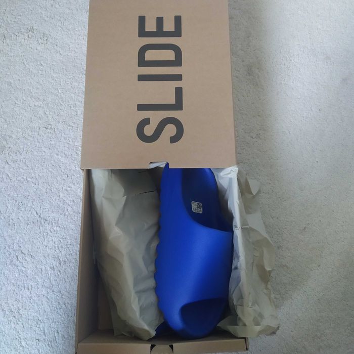 Nowe, oryginalne, klapki adidas yeezy slide blue 44,5