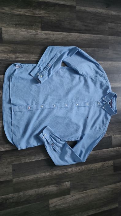 klasyczna  koszula TOMMY HILFIGER bawełna,len jak nowa