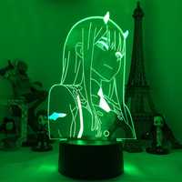 3Д/3D аниме светильник-ночник LED лампа с Ноль-Два Милый во Франксе 02