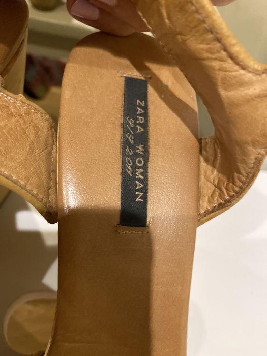 Sandalias cunha madeira 40-Zara