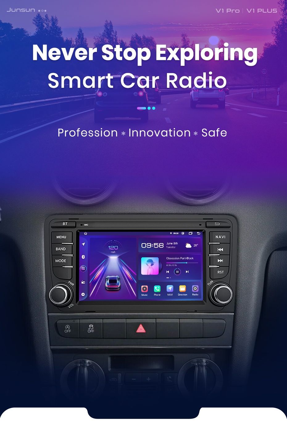 Rádio android Audi A3 8P S3 RS3 4G LTE GPS 8-core 6/128GB SELADO