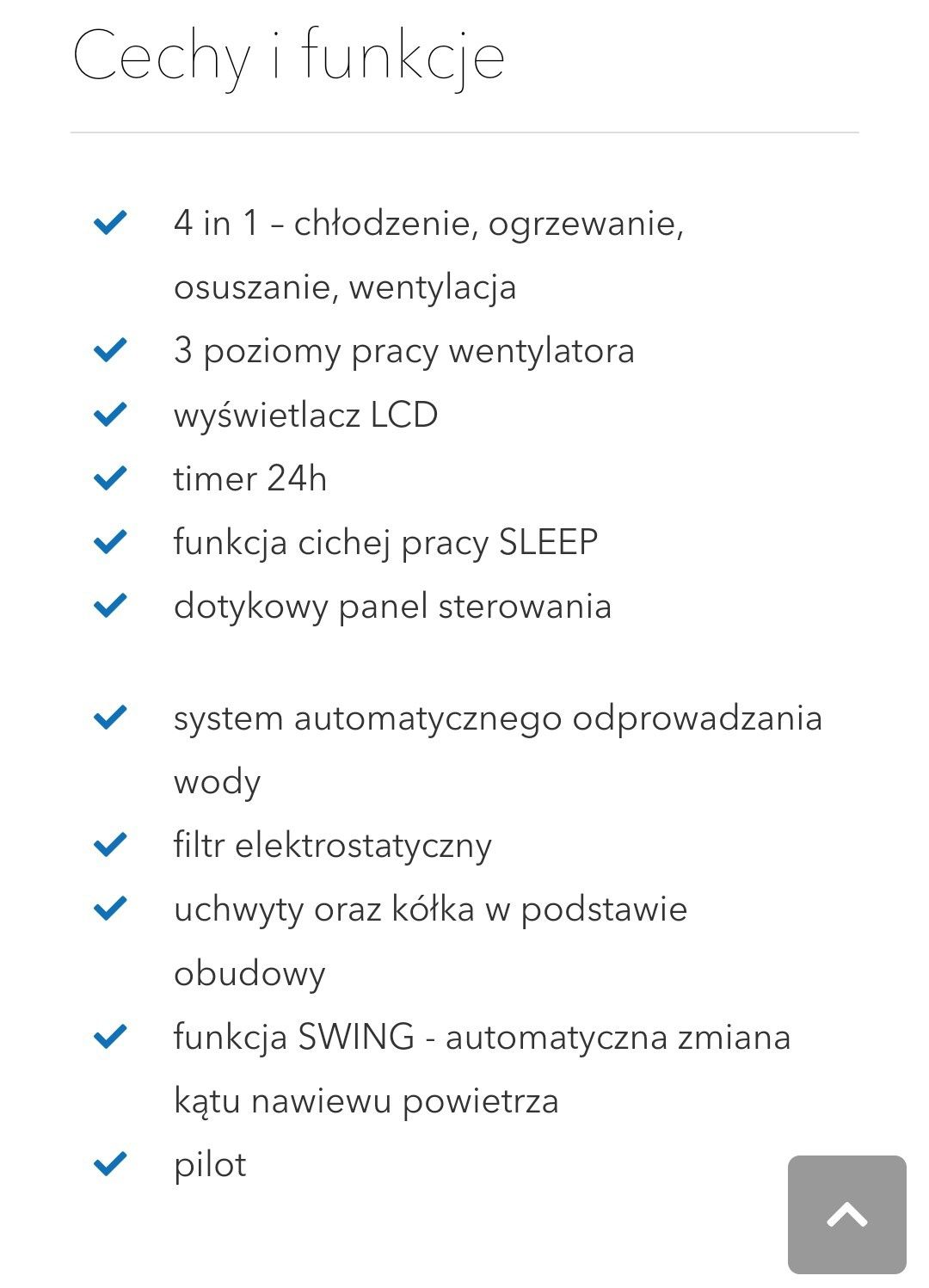 Klimatyzator przenosny Eberg chlodzenie grzanie 4 funkcje Wifi