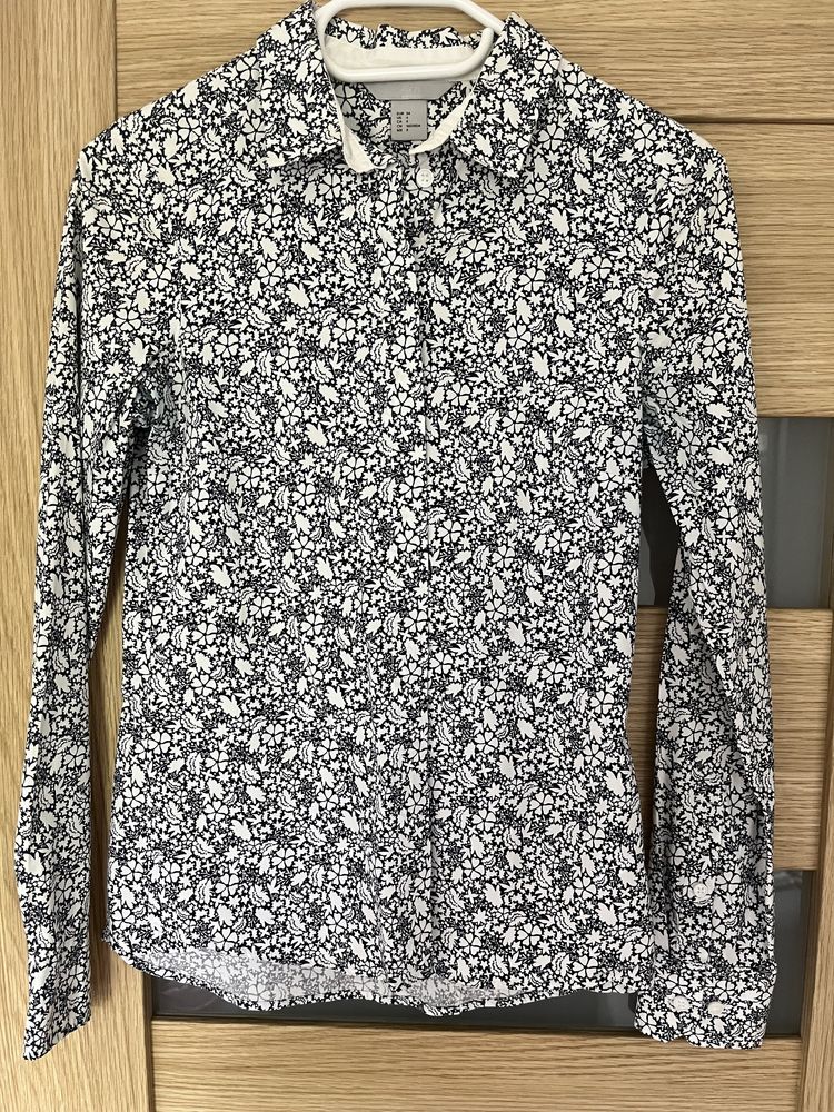 Elegancka koszula w kwiaty stretch H&M 34