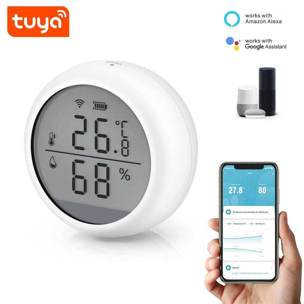 Sensor Temperatura e Humidade WiFi * Ecrã * Tuya * Alexa Google Home