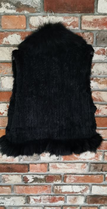 Kamizelka Damska M/L  naturalne futro królik lis