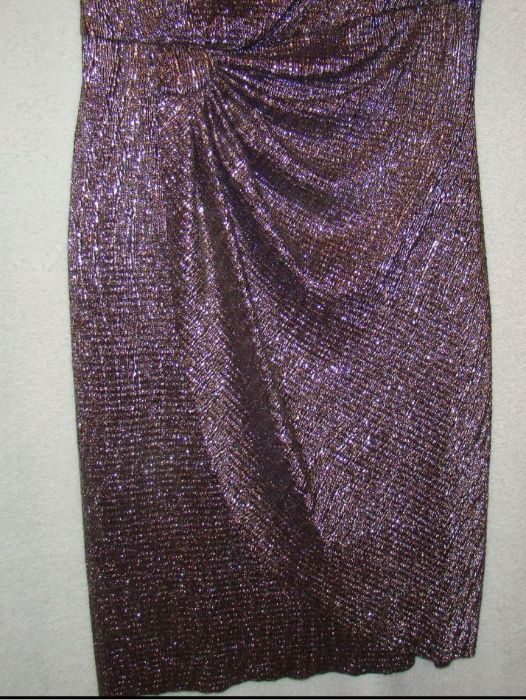 Suknia wizytowa srebrna w rozmiarze L