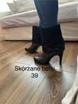 Czarne skórzane botki buty na obcasie 39 DEICHMANN 5th Avenue