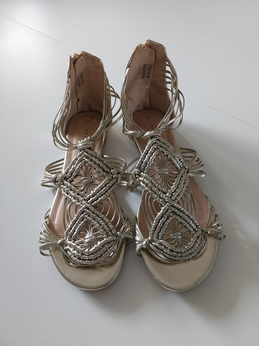 Zlote damskie sandały rozm.37 New Look .Nowe!