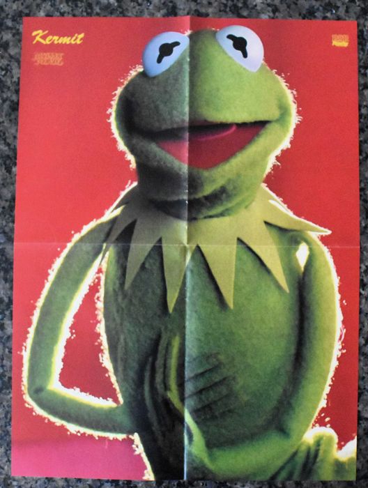 Poster Vitange - Muppet Movie- Kermit / Olivia Newton-John & Andy Gibb