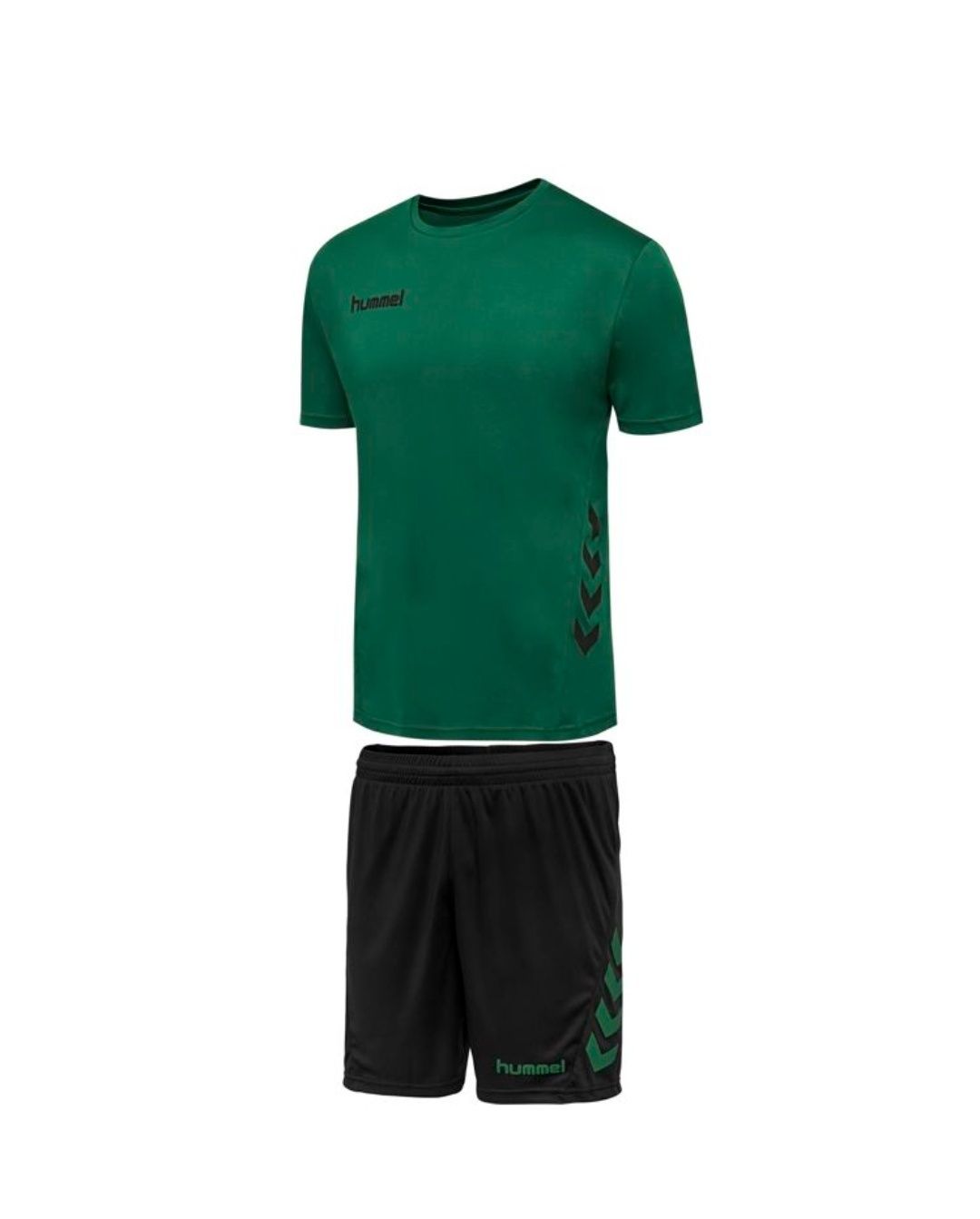 Hummel strój 164 set spodenki koszulka piłka nożna zielony