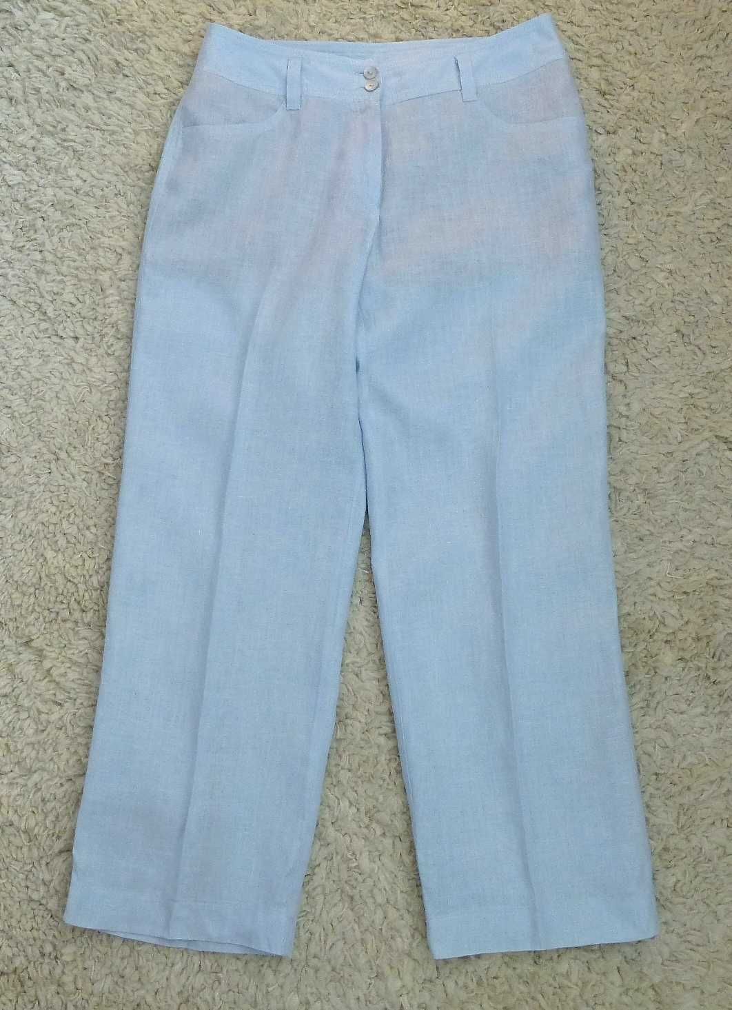 Savannah damskie lniane spodnie na kant S M