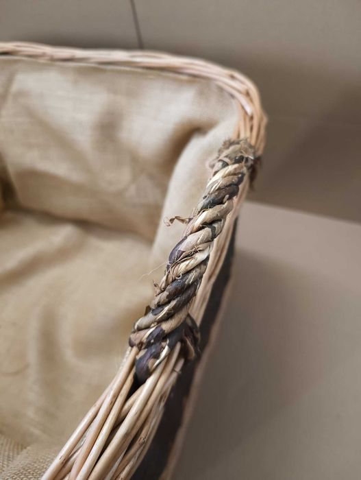 Dehner Kosz wiklinowy z jutą, ok. 60 x 47 x 40 cm wiklina NOWE