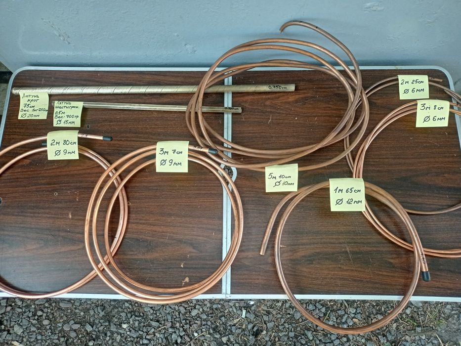 Трубка медь, прут, латунь,