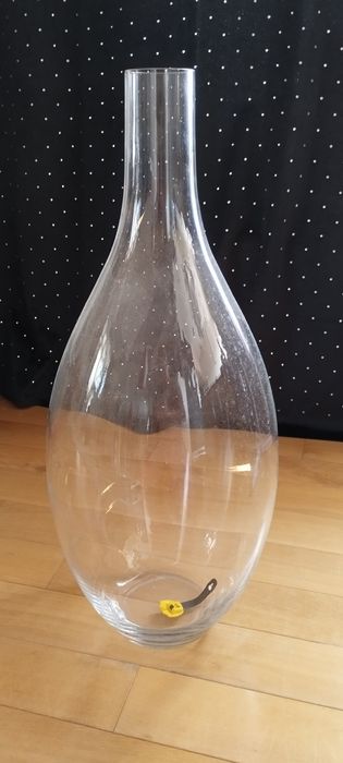 Wazon  podłogowy przezroczysty, kształt Butelka 60cm