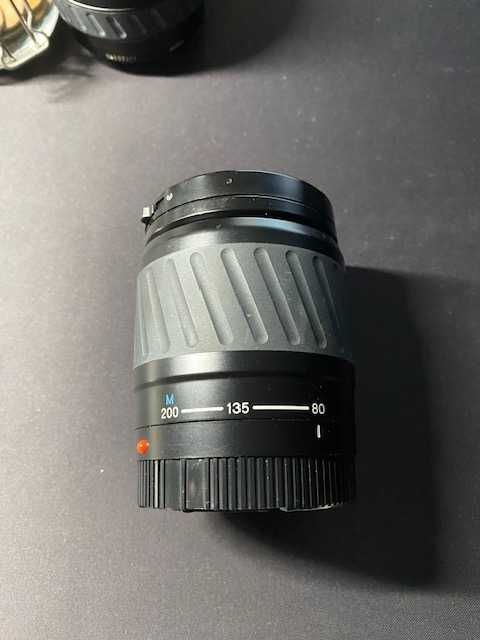 Objetivas Minolta retiradas de uma câmara Minolta 5700i