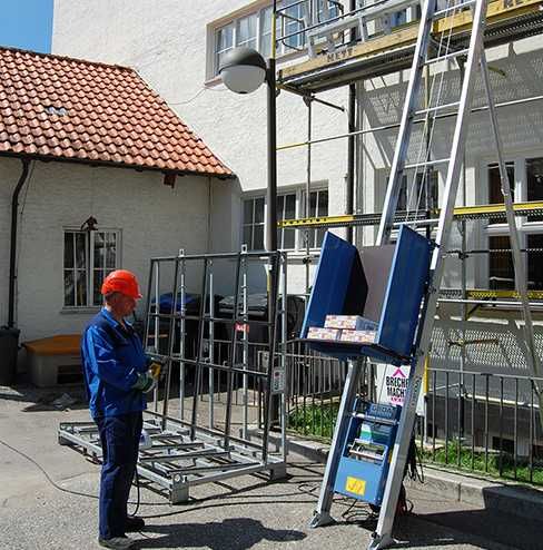 Drabina wciągarka winda dekarska GEDA LIFT 250 kg-wynajem/wypożyczenie