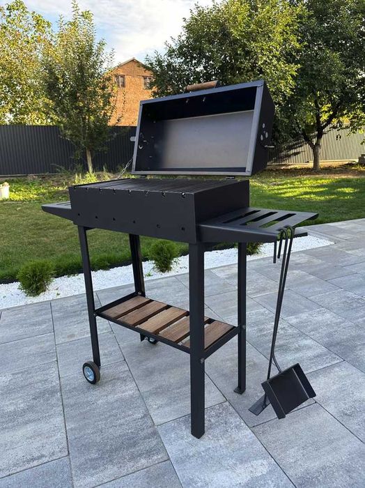 Компактний мангал для будинку на 8 шампурів метал 4 мм ПОСИЛЕНИЙ