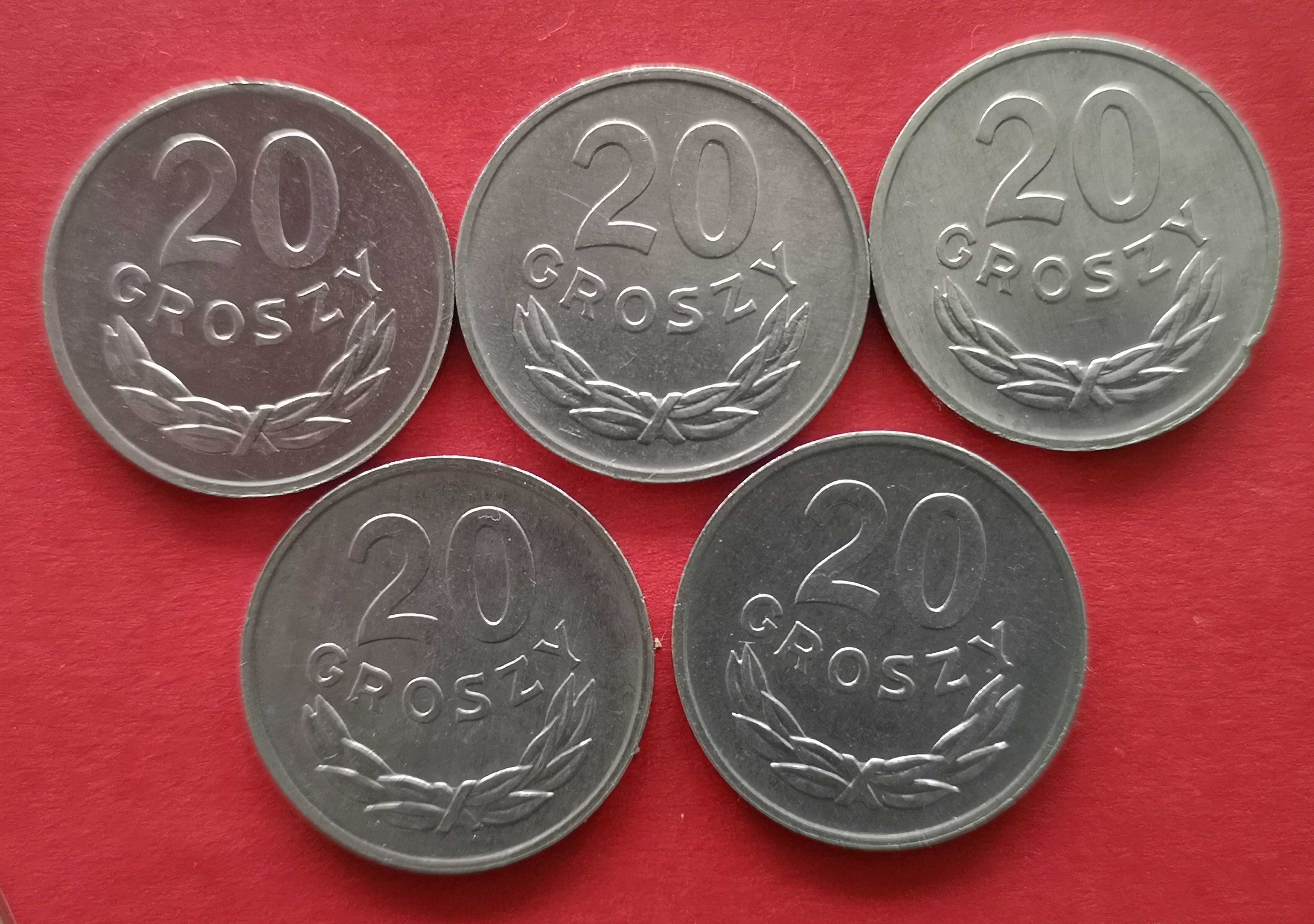 Monety PRL 20 groszy 1985.Stan menniczy.