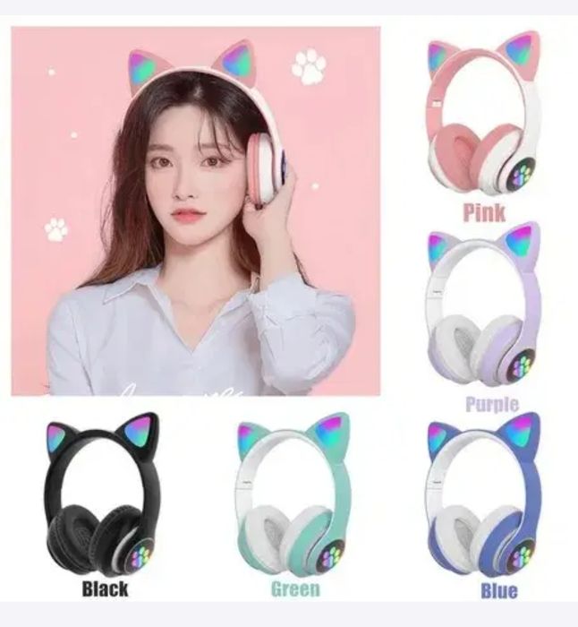 Беспроводные детские  наушники с кошачьими ушками vzv 23m.Есть опт !