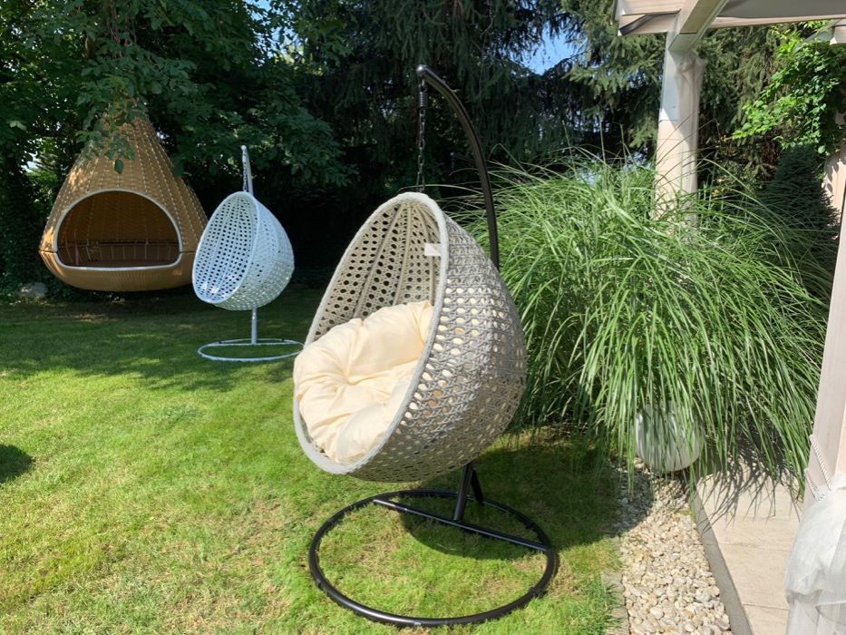 JAMAJKA XL bujak kosz kokon szary fotel wiszący taras