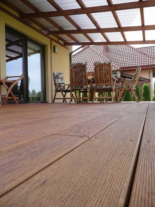 Deska tarasowa DĘBOWA ryflowana