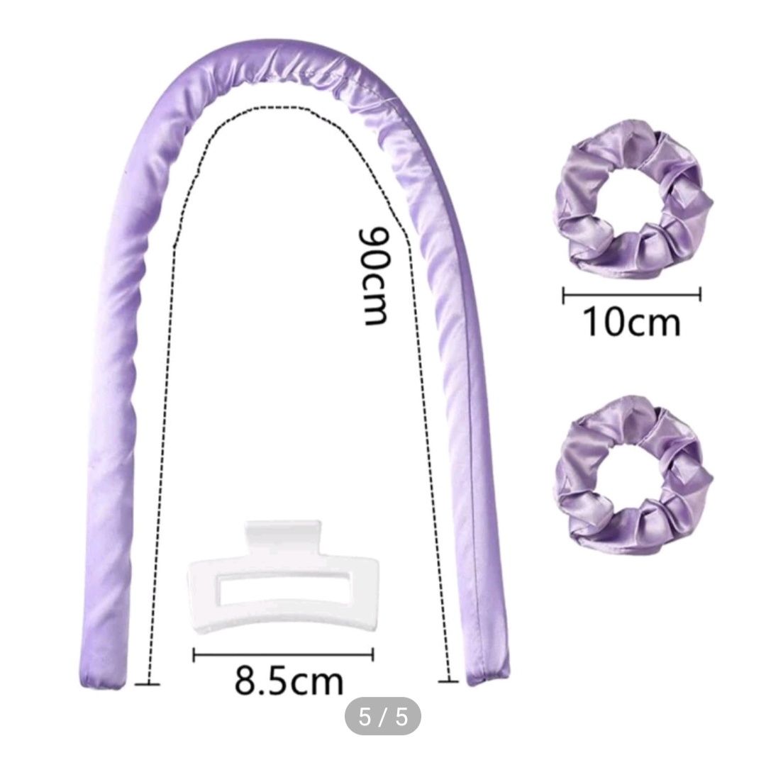 Wałek do kręcenia włosów 2 gumki i spinka loki