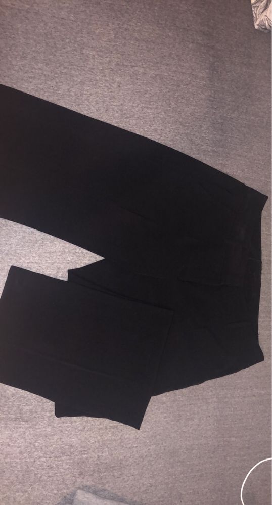 spodnie proste garniturowe czarne