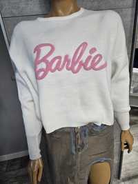 Sweterek ecrue kremowy śmietankowy Barbie z wełną