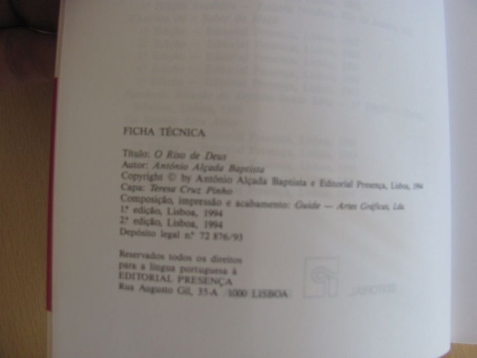 O Riso de Deus de António Alçada Baptista