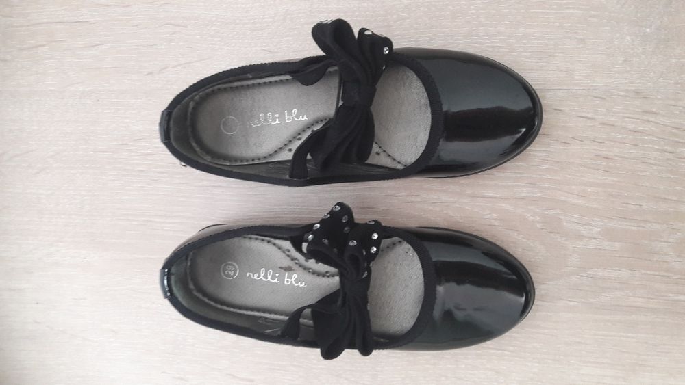 Baleriny lakierki czarne nelli blu rozmiar 29