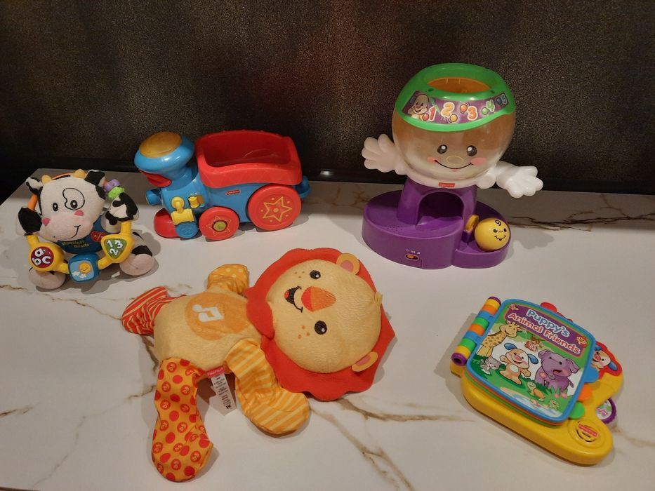 Zestaw zabawek edukacyjnych interaktywnych fisherprice vtech po angiel