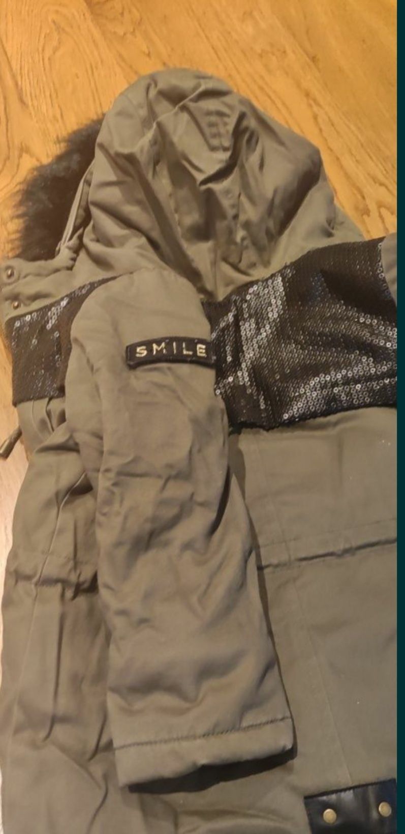 Kurtka zimowa Reserved khaki rozm. 158