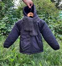 Куртка фліс + шарф осінь, тепла зима хлопчик 8 років зріст 128-134 см