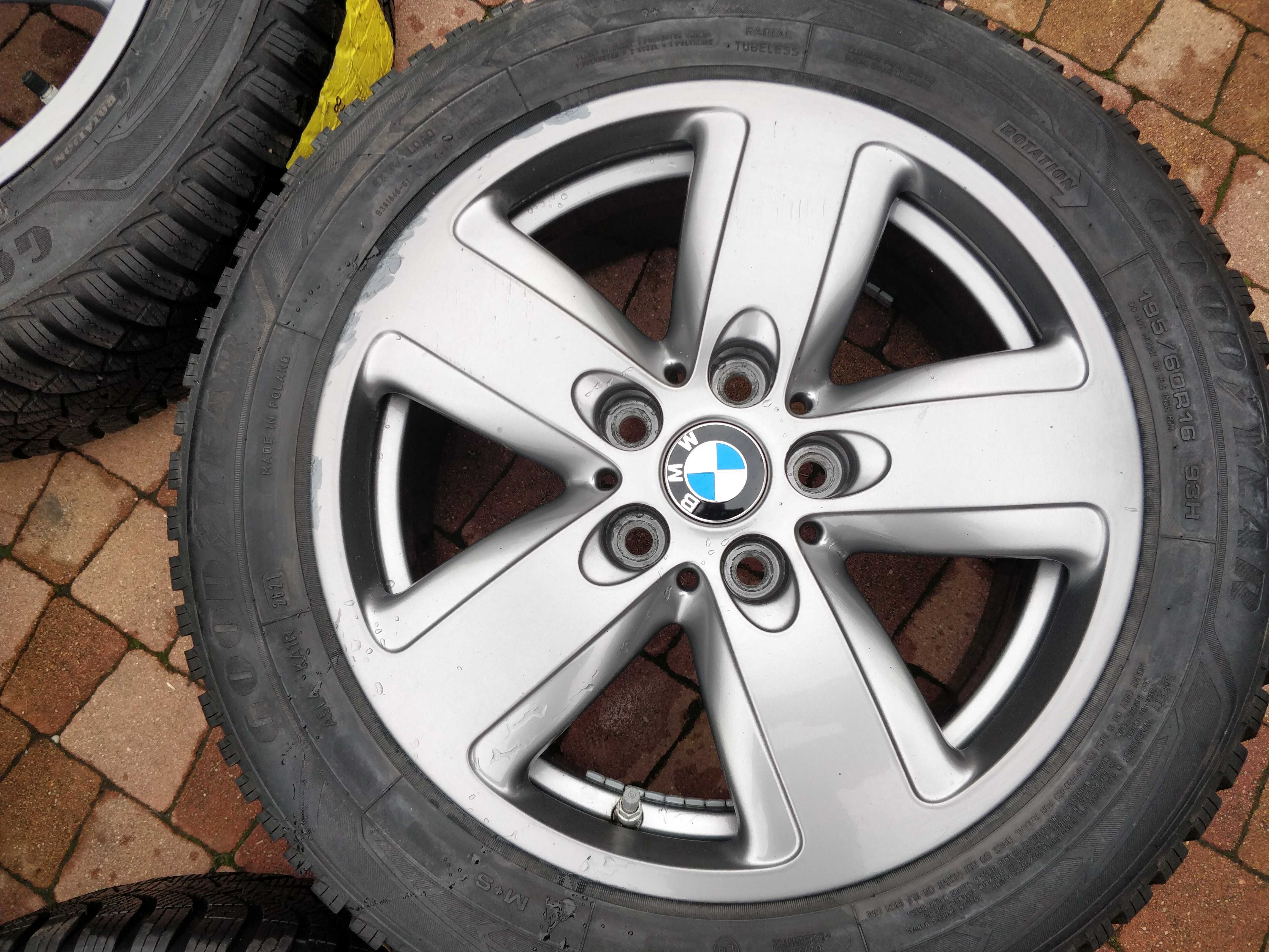 3114. Koła zimowe BMW 2 F45 5x112 ET47 205/60/16 8.5mm 2023r jak nowe