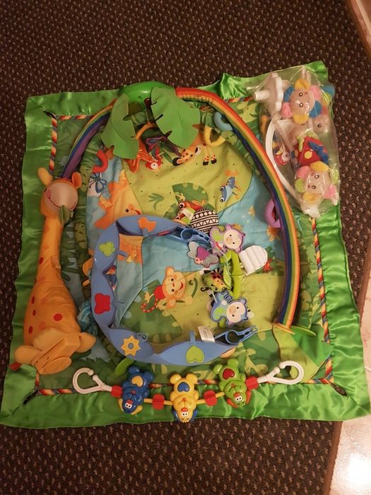 Fisher Price, interaktywana mata edukacyjna, pałąk, karuzela