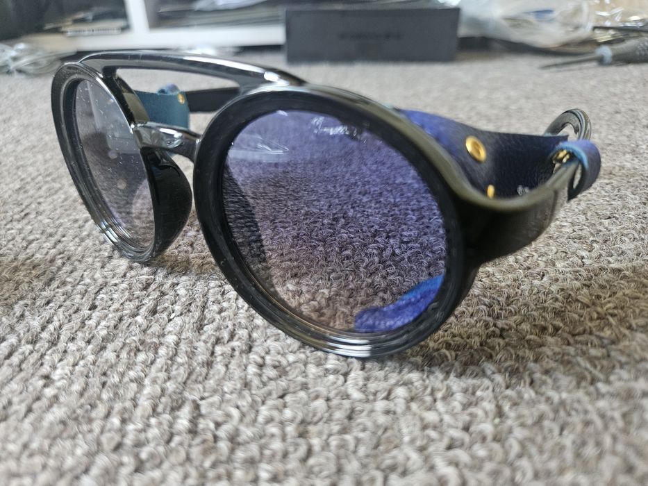 Nowe okulary Emo Gothic Steampunk Postapocaliptic Mad Max Skorzane