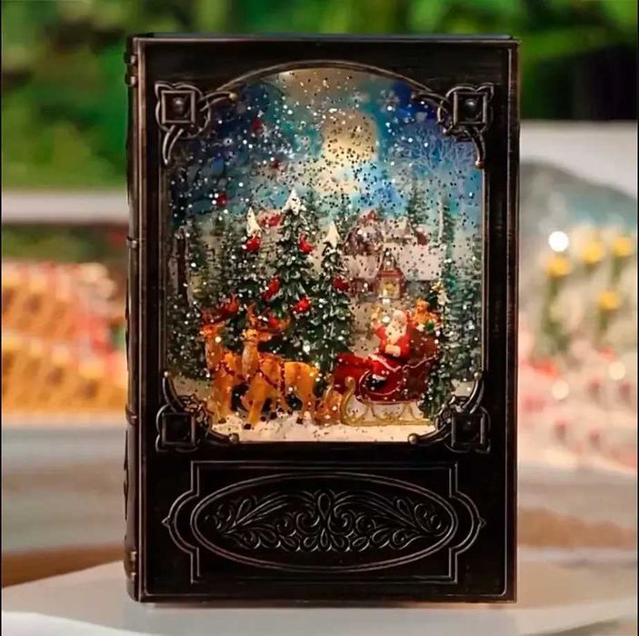 Музыкальная новогодняя книга — ночник и шкатулка в одном